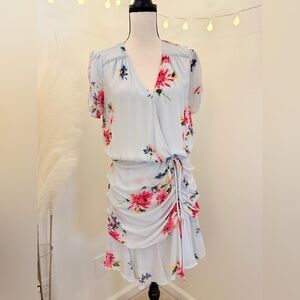 🌾 ASTR The Label Baby Blue Natasha Dress with Floral Accents